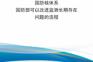 【新书上架】国防核体系 国防部可以改进监测长期存在问题的流程
